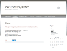 Tablet Screenshot of cwhomes4rent.org